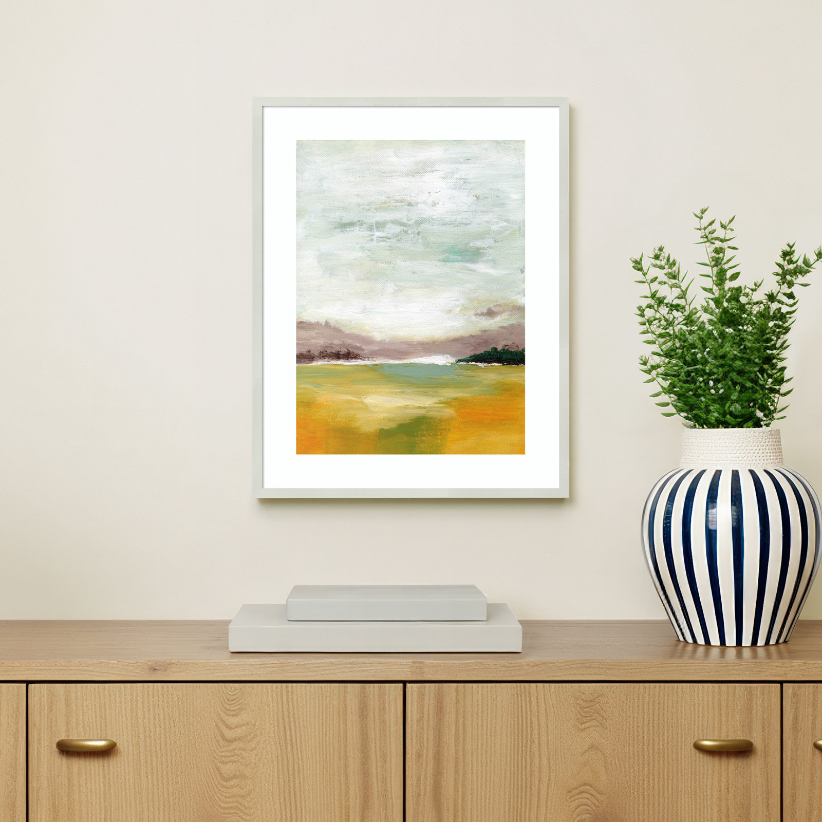 Canary Forest by Jariwala Nikita, 26" W x 33" H x 2" D, White Framed
