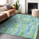 Premium Machine Washable Tweedy Aqua Rug