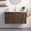 Meuble-lavabo autoportant à un lavabo de 90 cm avec comptoir beige en SMC-521508980-521508981