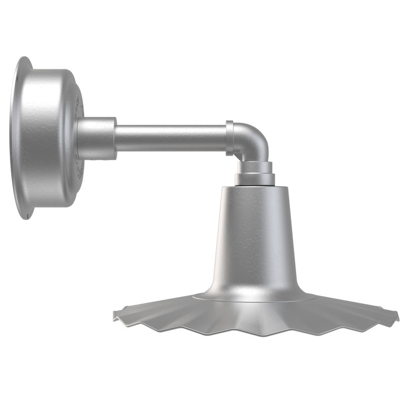 Luminaire de grange d’extérieur Iris, Argent galvanisé