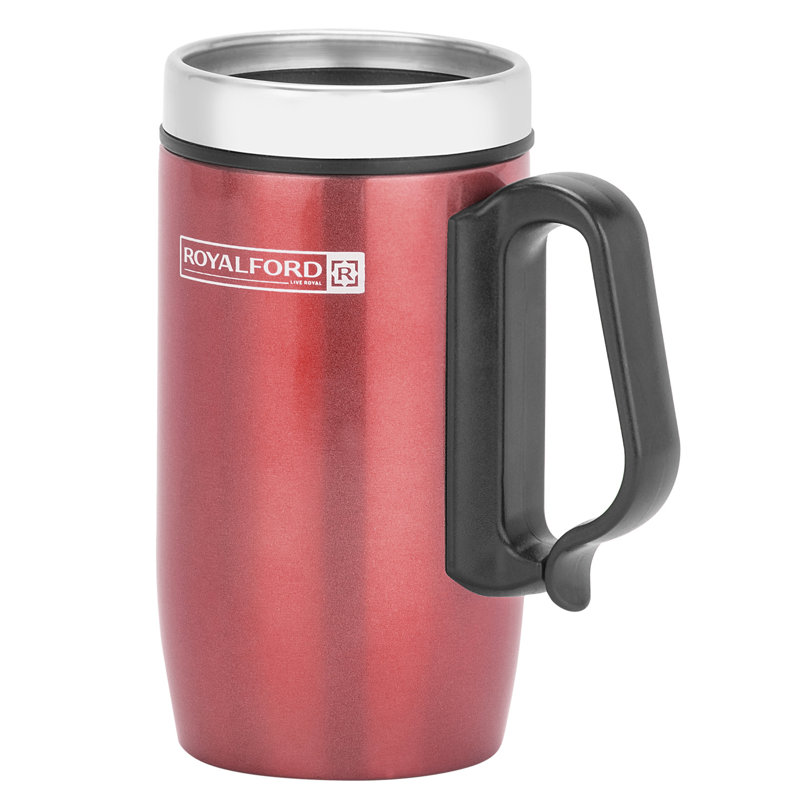 ROYALFORD Stainless Steel Travel Mug, Red
