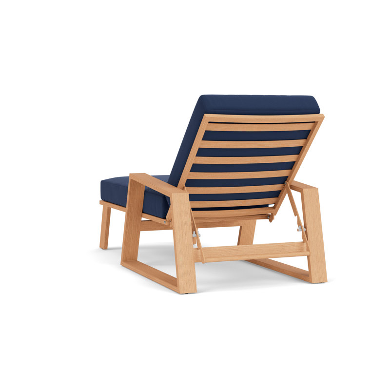 Pursuit Outdoor Chaise Lounge, Beach Navy