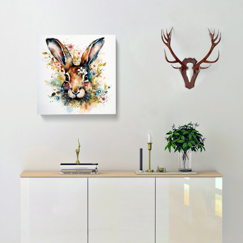 Hare Floral - No Frame Print