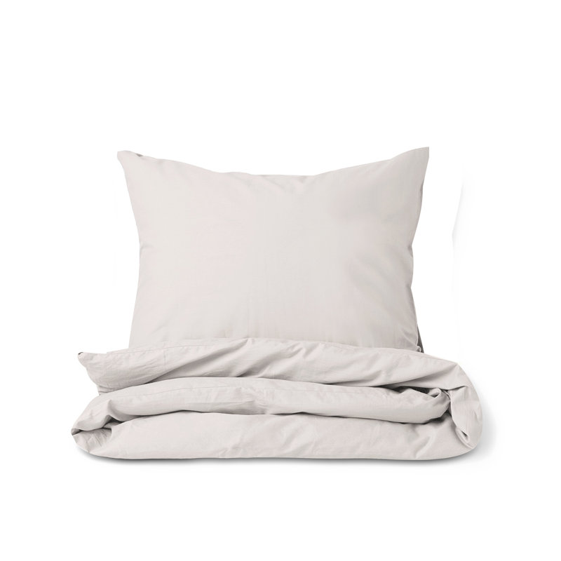 Cotton Blend 3 pieces Duvet Cover Set, Queen Duvet Cover + 2 Shams, Cream