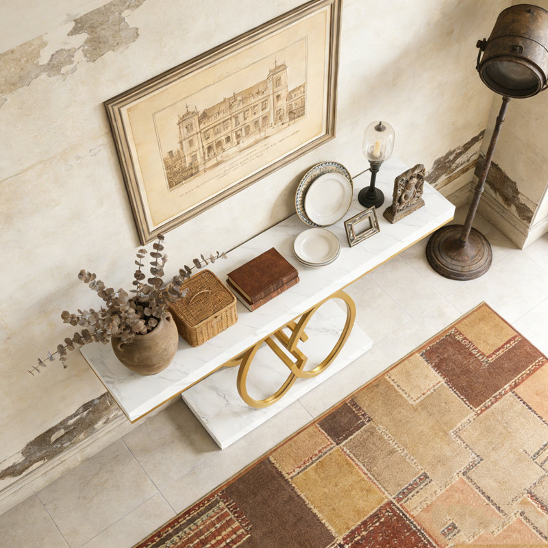 Table d'appoint moderne à console étroite pour couloir