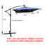 Parasol lumineux à énergie solaire à DEL-1545029087