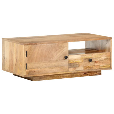 Yancy Solid Wood Solid Coffee Table with Storage