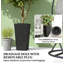 Ensemble de 3 pots à fleurs de style moderne empilables