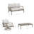 Lamando Patio Aluminum Swivel Conversation Seating Group With Olefin Cushions For 4 Person