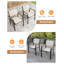 Chaises de patio empilables, ensemble de 2 chaises de patio empilables en aluminium Never-Rust-236610537-236610539