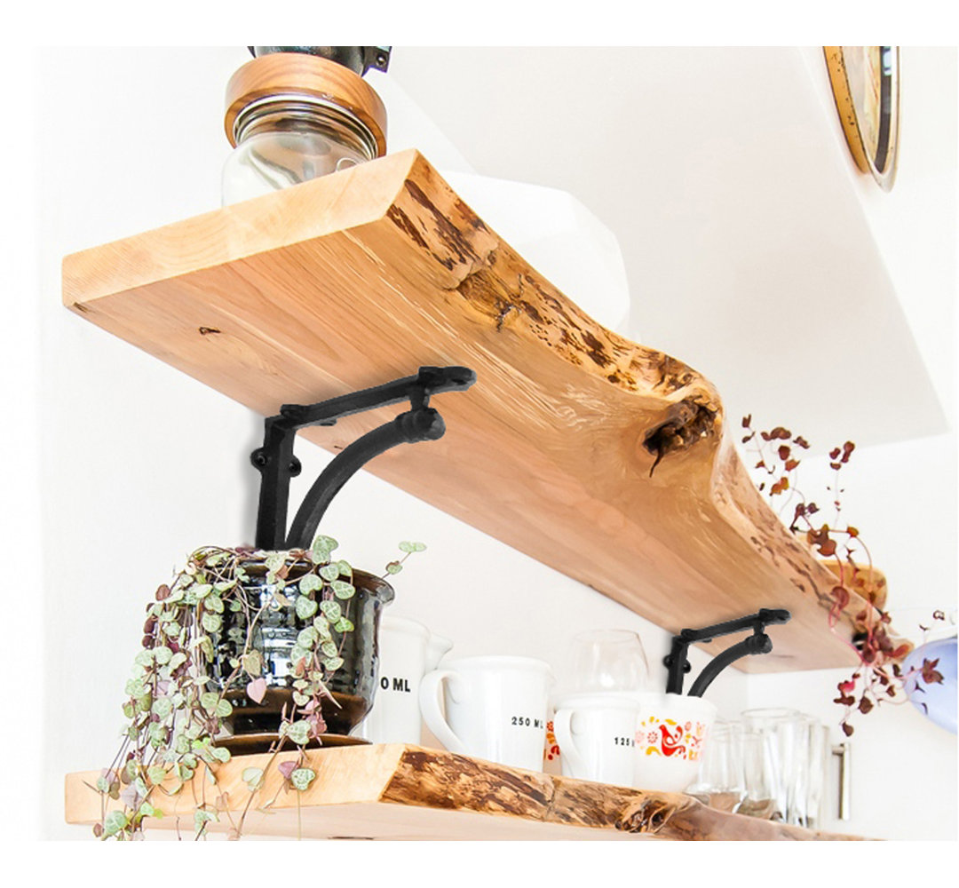 Jakin Half Round Wall Shelf Bracket (Set of 4) Williston Forge