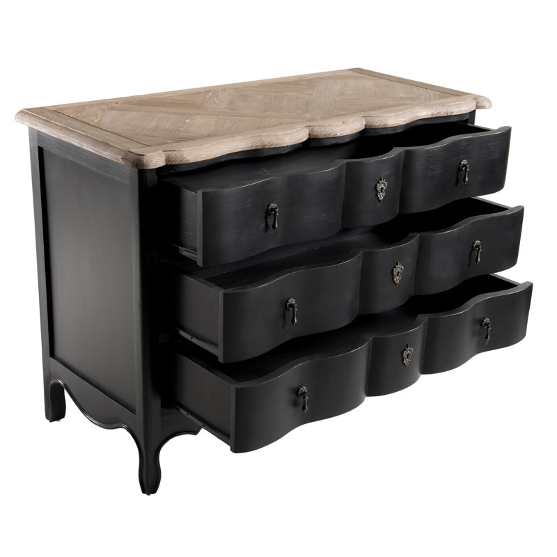 Agaro Solid Wood 110cm W 3 - Drawer Chest of Drawers