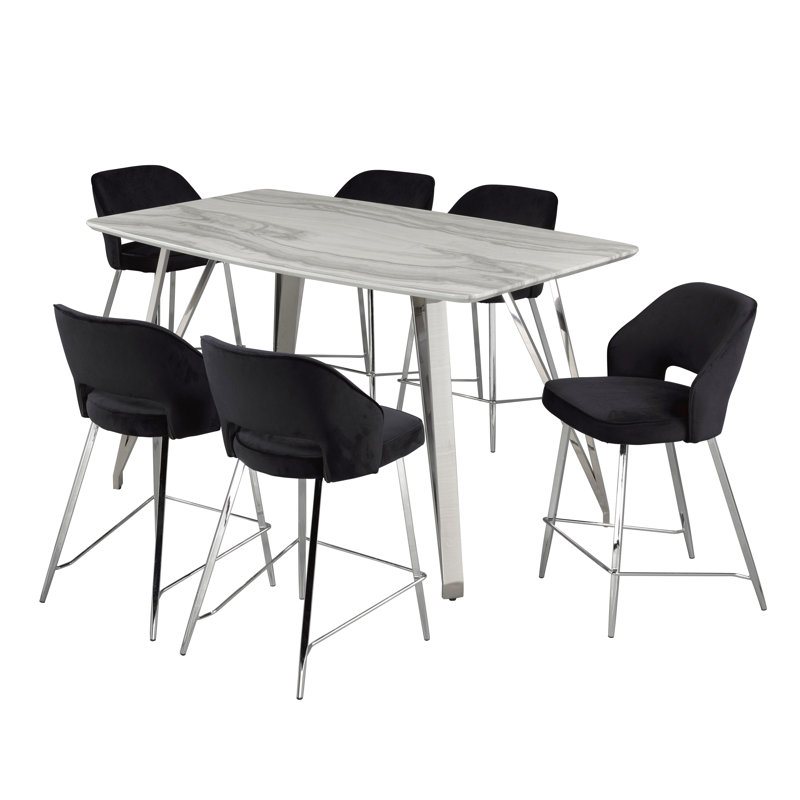 Ensemble repas pour 6 personnes, Noir