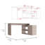 Bureau d'ordinateur moderne en L avec rangement ouvert et fermé - gris clair