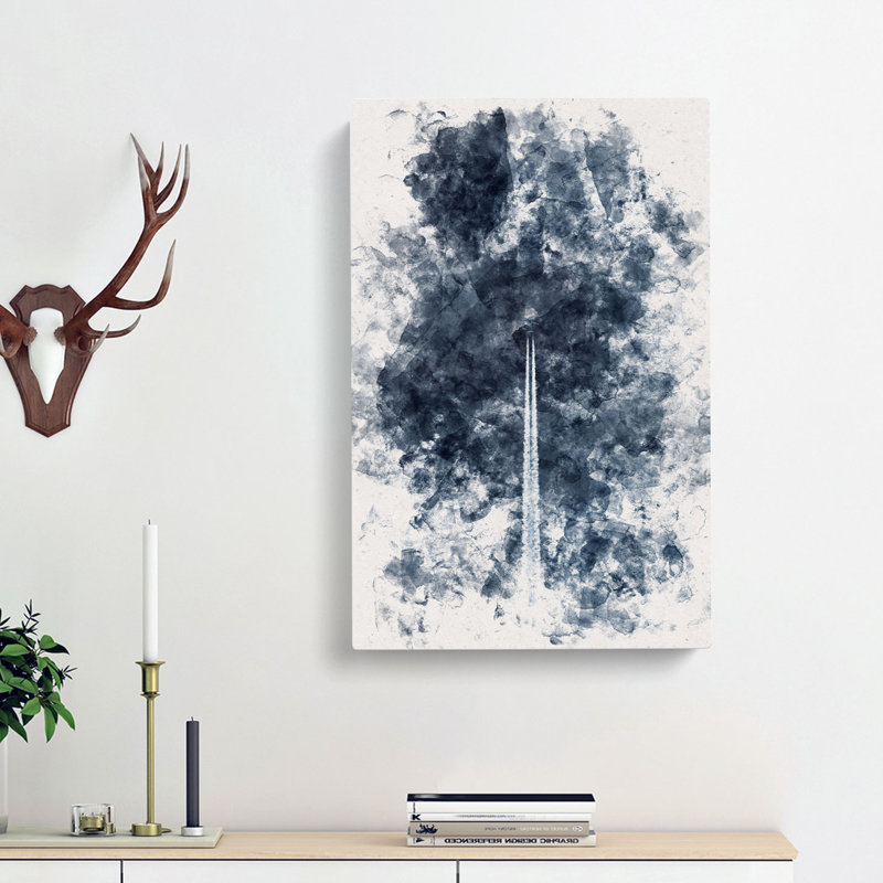 Contrails from the Airplane - Wrapped Canvas, 60cm H x 40cm W x 3cm D