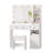 Makeup Vanity Set With Built-in Outlets And Lighted Mirror
