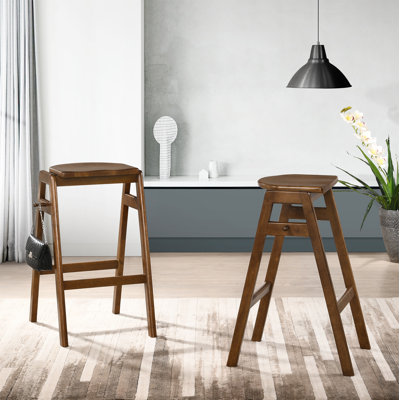 Ensemble de tabourets de bar empilables Mid-Century