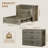 Full Size Storage Murphy Bed With Large Storage Drawer Home Office Or Small Room, And Built-In Charger, Farmhouse Murphy Bed-829189112