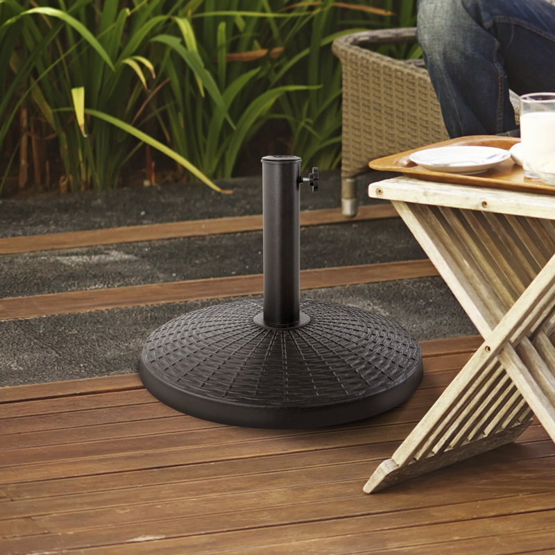 Base de parasol ronde en résine pour patio