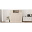 Lit escamotable double avec armoires de rangement, beige
