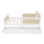 Structure de lit plateforme simple avec 2 tiroirs de rangement, lit en rotin pour enfants avec tête et pied de lit, blanc-1386143268-1386143270