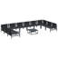 Garden Sofa Set 11 Pcs Anthracite Steel