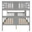 Cendara Loft Bed With Open Storage Shelves And Built-In Ladder, Solid Pine Wood And MDF-1205649277