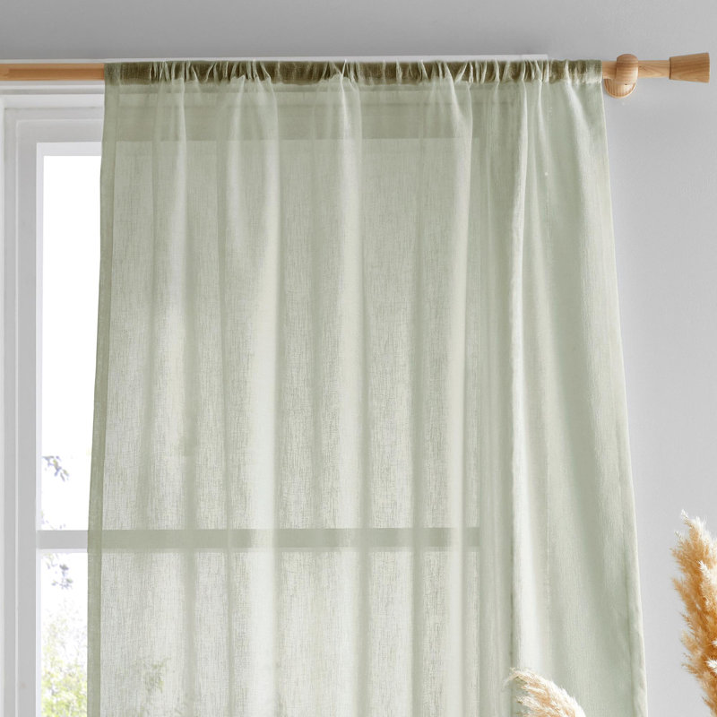 Kayla Voile Panel Green, 140cm Width x 182cm Drop