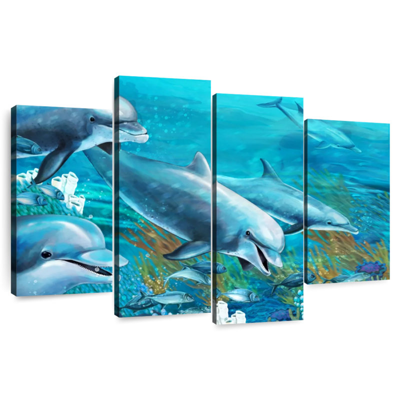Brampt Dolphin Adventure, H 32 po x l 52 po