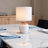 22'' White & Gold Ceramic Table Lamp Famrhouse Table Lmap for Living Room Office