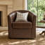 Fauteuil d'appoint pivotant rembourré en similicuir-1758708713