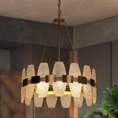 Lustre cylindrique unique à 4 lumières Rokesha