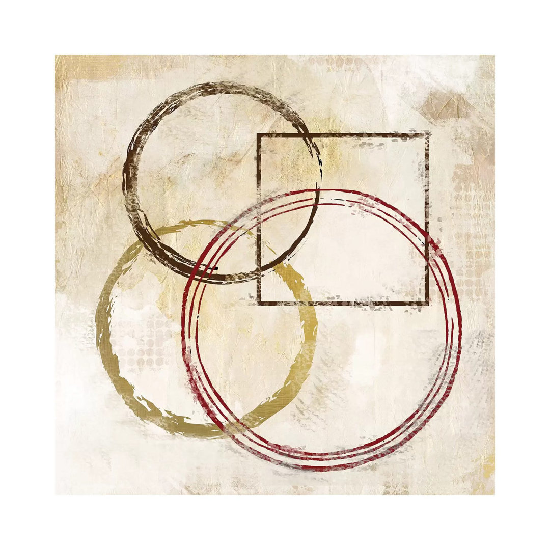 Circles And Squares II von Kimberly Allen - Giclée auf Leinwand ohne Rahmen