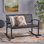 Baxter Rocking Loveseat  Acacia Wood