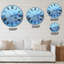 Grande horloge murale bleue et dorée-73160882