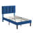 Auxter Upholstered Platform Bed Frame with Vertical Channel Tufted Adjustable Headboard, Velvet Fabric Mattress Foundation with Strong Wooden Slats, Heavy Duty, No Box Spring Needed, Noise-Free-1877220113-1877220124