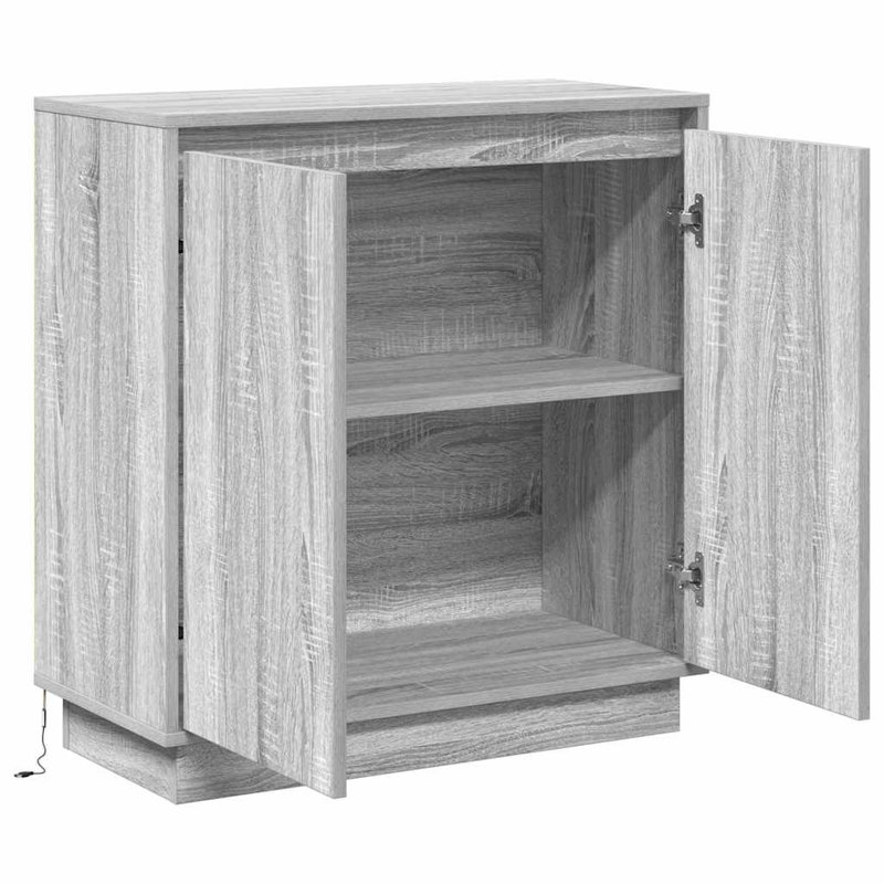  Sideboard 71 X 34.5 X 75 Cm Engineered Wood, Grey Sonoma