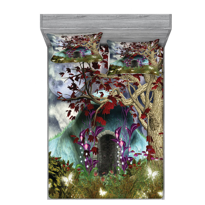 Forest Microfiber Sheet Set, Full Sheet Set + Fitted Sheet + 2 Pillowcases