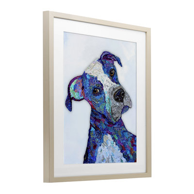 «Loverboy Dog Portrait», reproduction encadrée sous verre, design par Lisa Morales