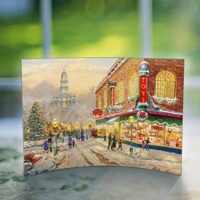 Thomas Kinkade (Lionel - A Christmas Wish) Curved Acrylic Print