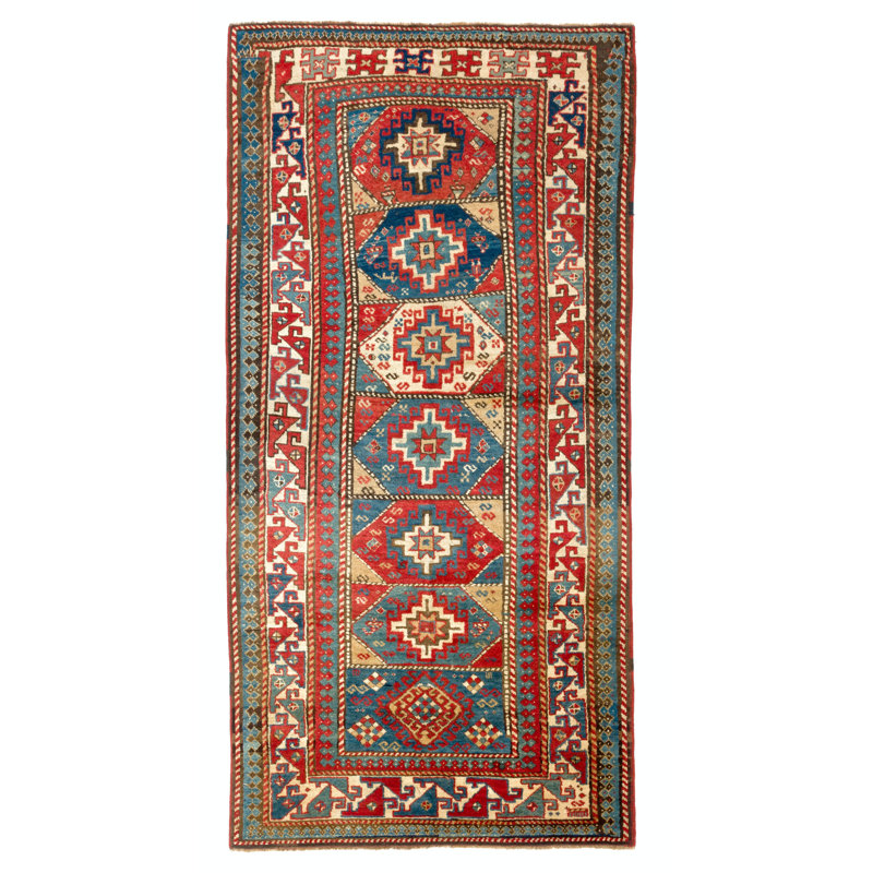 Tapis Moghan Kazak antique du 19e siècle