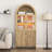 Natural Wood Grain Tech-Inspired MDF Dome Cabinet-531953623