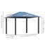 Pavillon de jardin extérieur, pavillon de jardin