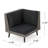 SOFA SET CORNER+TABLE - BROWN