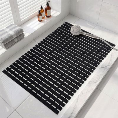 Tapis de douche antidérapant facile à ranger (36 po x 24 po)