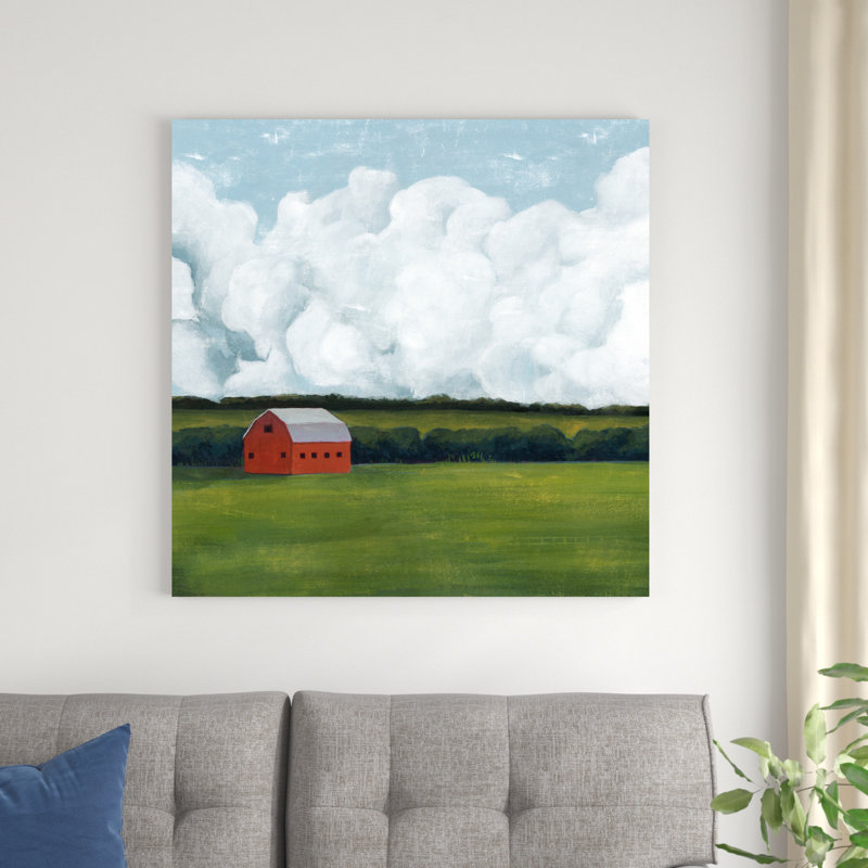 " Lone Barn I " by Grace Popp Painting Print, 36" H x 36" W