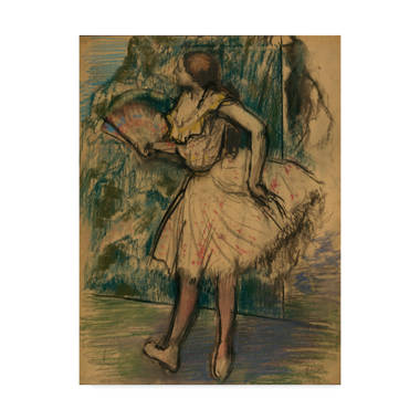 Vault W Artwork Danseuse Debout Le Bras Droit Leve On Canvas by Edgar Degas  Print