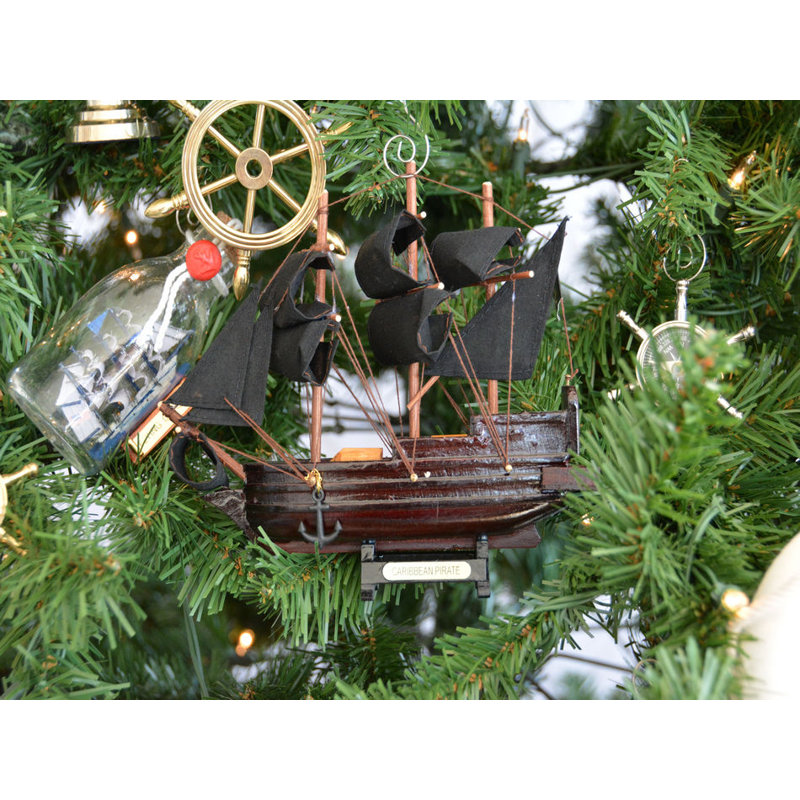 Ornement d’arbre de noël pour bateau pirate