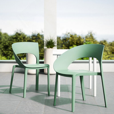 Chaise à accoudoirs en polypropylène Haze Green