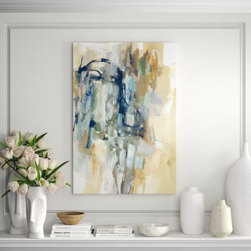 Natural Spread I Painting by Sonia Noir, Image Brush Gel, 44" H x 30" W